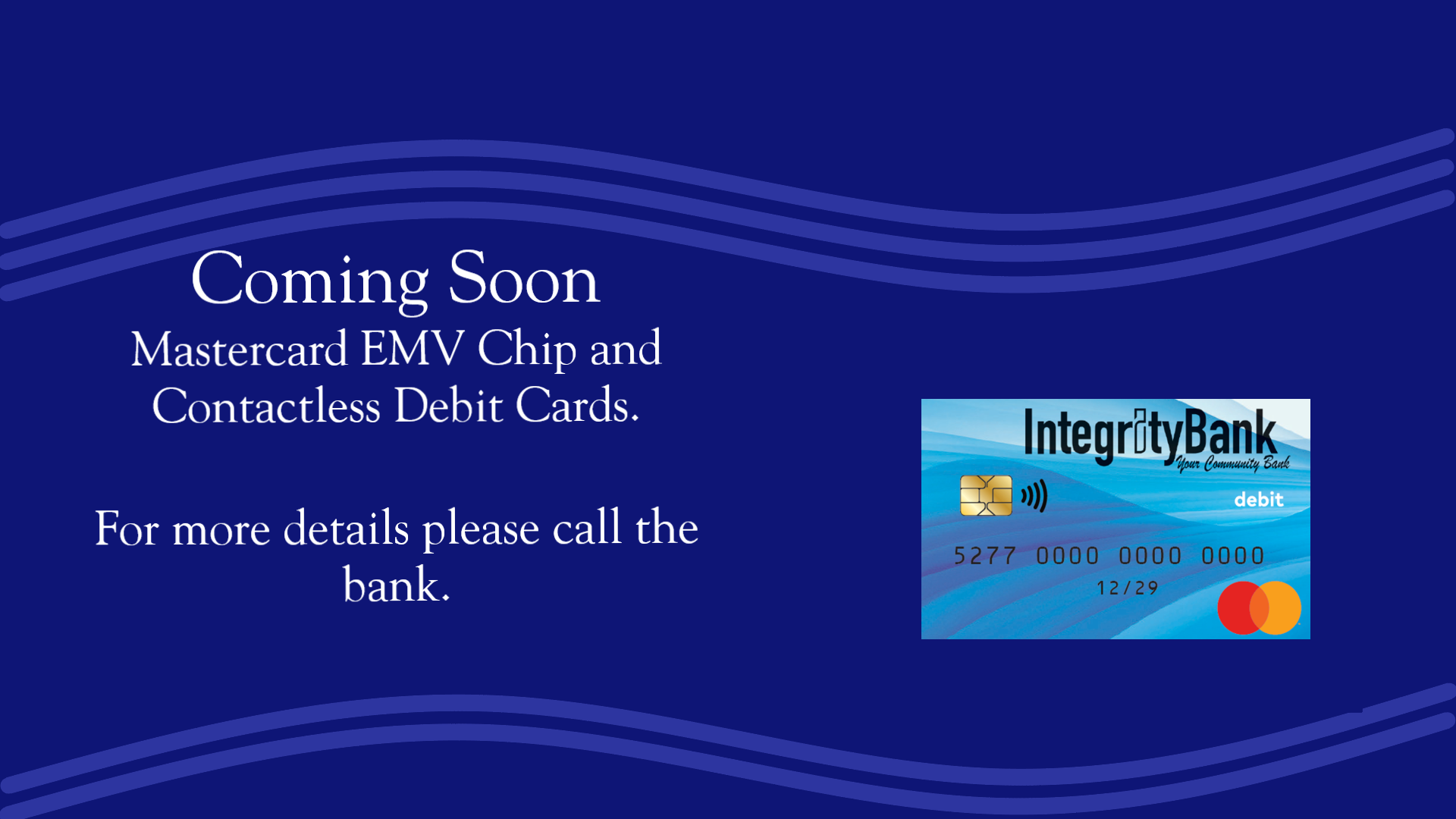 Debit Card Coming Soon Blue